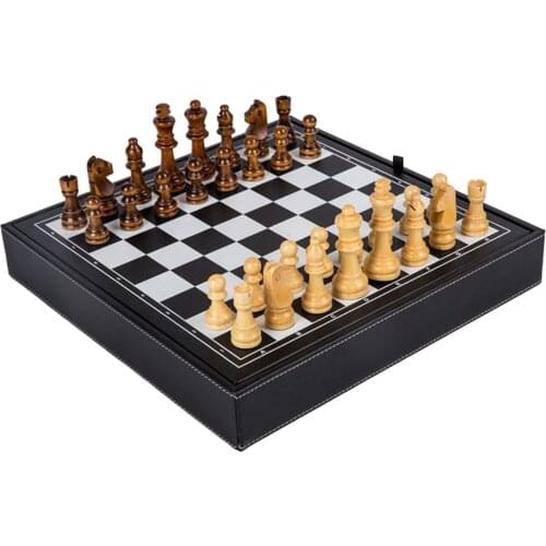 Retro Wooden Chess Set Travel Chessboard Board Games for Beginner Table Game