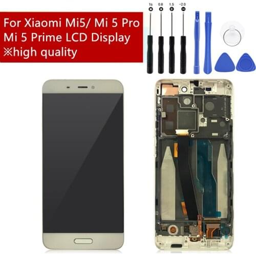 For Xiaomi Mi 5 LCD Touch Screen With Frame LCD Display + Touch Panel Replacement for Xiaomi mi 5 Pro Prime