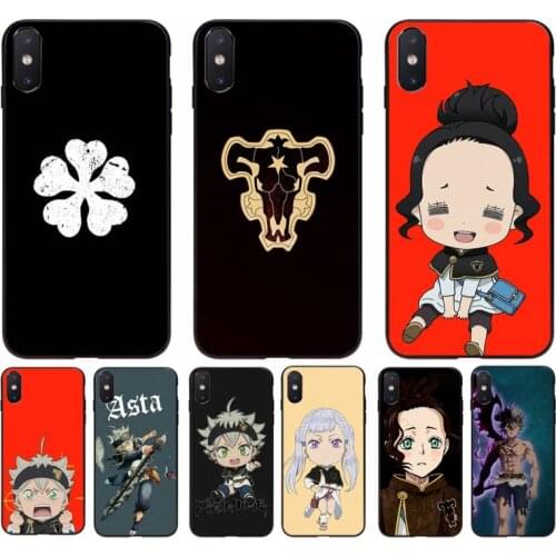 FHNBLJ anime Black Clover Custom Soft Phone Case for iphone 11 12 mini Pro Max X XS MAX 6 6s 7 8 plus 5 5S 5SE XR SE2020
