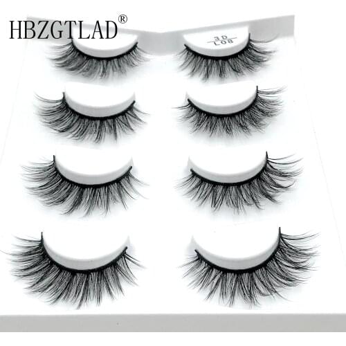 HBZGTLAD Sexy 100% Handmade 3D mink hair Beauty Thick Long False Mink Eyelashes Fake Eye Lashes Eyelash High Quality 08
