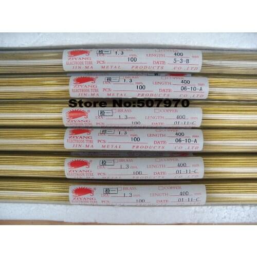 Ziyang Brass Electrode Tube Single Hole 1.3*400mm for EDM Drilling Machine