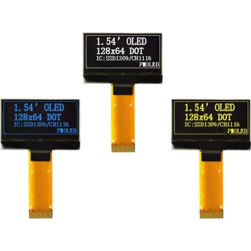 Maithoga 1.54 inch 24P I2C SPI White/Yellow/Blue OLED Screen SPD0301 SSD1309 Drive IC 128*64 Parallel Interface