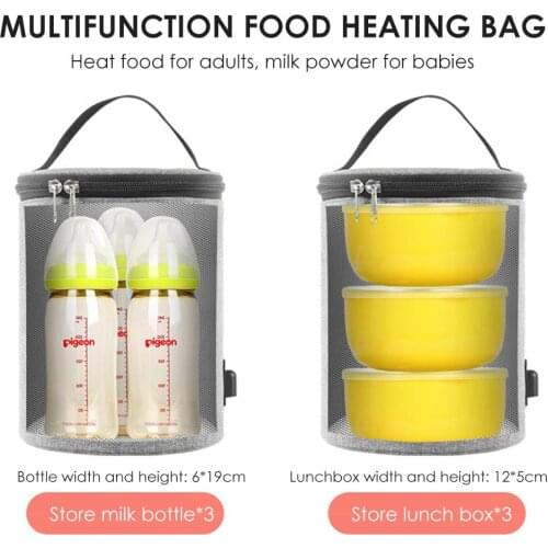Multifunction Food Heating Bag Car Milk Bottle Warmer Portable Baby Bottle Bag Charging Home Fast Constant Temperature Heater