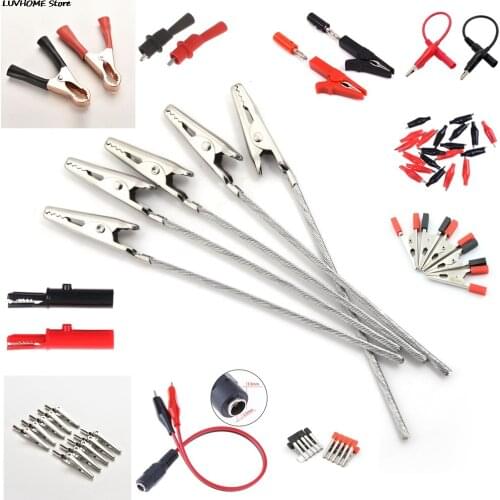 Multi Styles Metal Alligator Clips Power Cable Crocodile Test Clip For Professional Multimeter Car Battery Test
