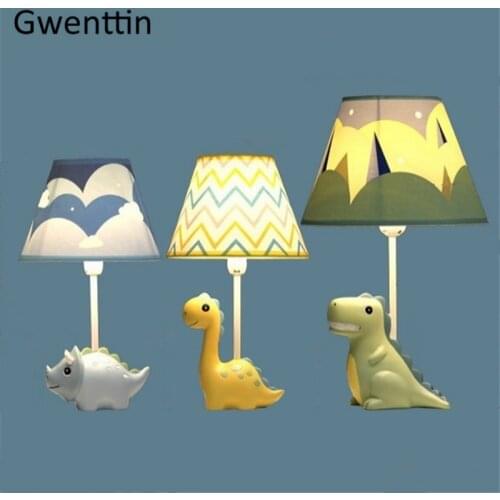 Cartoon Dinosaur Table Lamps for Bedroom Lamps Bed Light Bedside Lamps for Study Childrens Gift Modern Led Lights Fixture Decor