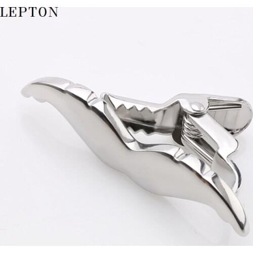 Hot Sale Silver color Mustache Tie Clips for Mens Suit Clasp Clip Bar Metal Necktie Clips Pin Business Tie Clips & Cufflinks