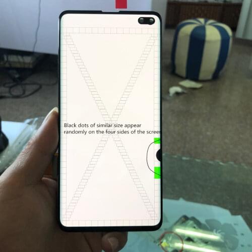 NEW ORIGINAL AMOLED S10+ LCD For SAMSUNG Galaxy S10 Plus G975 G975F G975F/DS Touch Screen Digitizer with a small spot Assembly