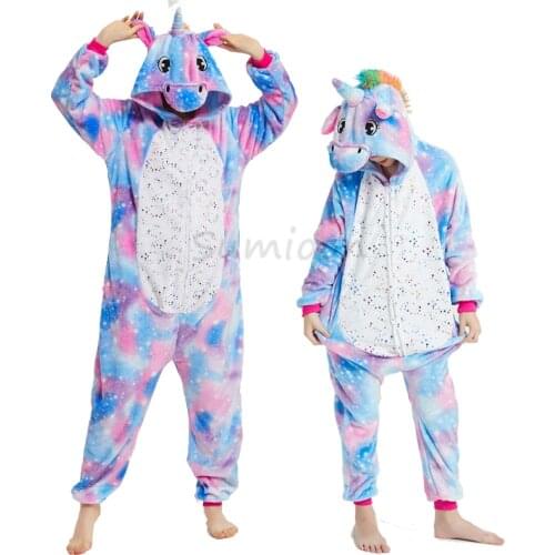 Animal Kigurumi Pajamas Childrens Sleepwear Homewear Cosplay Costume Nightwear Pijamas Unicorn Overalls Onesie Kids Jumpsuit