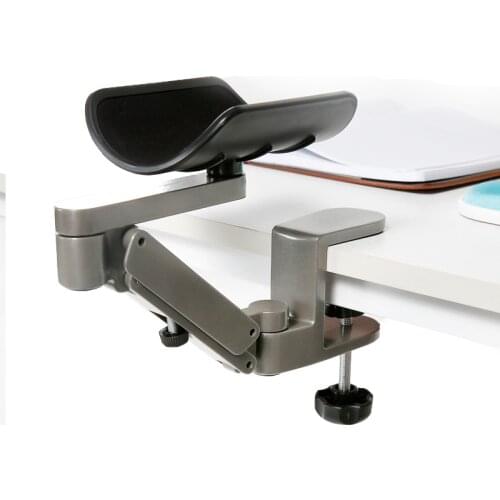 Height Adjustable Arm Tray Desktop Computer Wrist Mouse Arm Holder Aluminum Alloy Rotation Hands Free Bracket