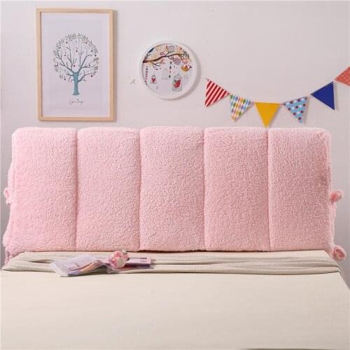 Lamb velvet sponge bed cushion thickened massage back decoration bedroom to bring warmth of the bed in winter