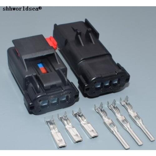 Shhworldsea 3 Pin 54200308 54200312 Headlight Socket Pigtail 2.8mm Waterproof Crankshaft Camshaft Position Sensor Connector