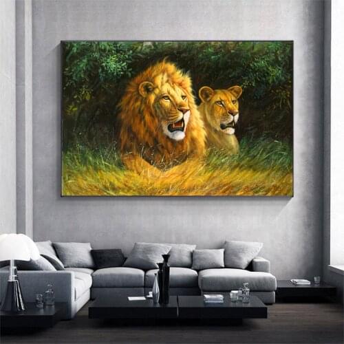 Modern Animal Tiger Posters and Prints Oil Painting Printed on Canvas Decorative Picture for Living Room Cuadros Interior Decor