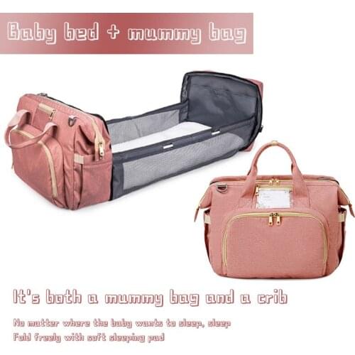 Baby Diaper Bags Large Capacity Mommy Bag Mom Shoulder Portable Crossbody Leisure Bag Waterproof Baby Nappy Bag PortableFolding