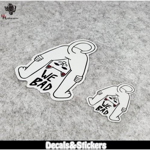 NO.L014 WE BAD Cat Funny 3M Reflective Stickers MOTO GP Car Sticker Decals Racing Motorcycle