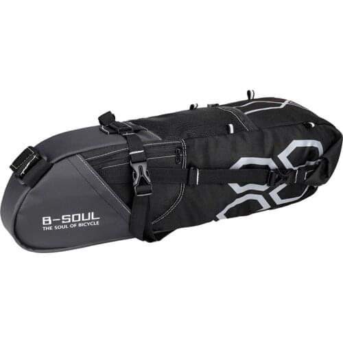 B-SOUL 10L Bike Bag Bike Rear Seat Bag Bicycle Tool Storage Pouch Cycling Saddle Tail Packs Bike Storage Bag for casco ciclismo