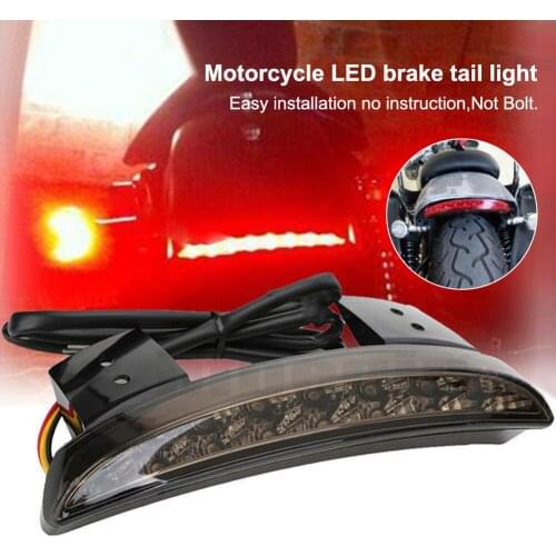 Bike Motorcycle Lights Rear Fender Edge Red LED Brake Tail light Motocycle For Harley Touring Sportster XL 883 1200 Cafe Racer