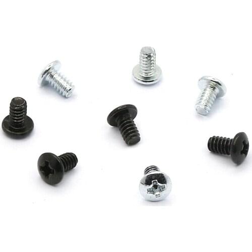 100PCS Zinc-Plated 6#-32 Thin Flat Head Philips Screw M3.5 Computer Case Screw