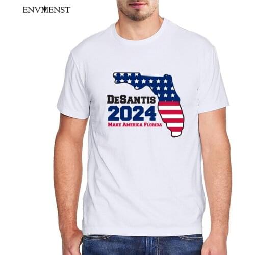 Funny Trump T Shirt Men Clothing America Florida 2024 Election Cotton Graphic Shirts Vintage Oversized Mens Short Sleeve Tees