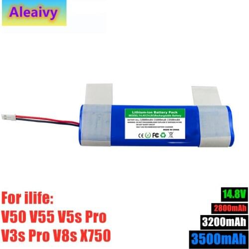 100% Origin 14.8V 2800mah 3500Mah 18650 Lithium Battery for ILIFE V3s Pro, V50, V5s Pro, V8s, X750 Robot Vacuum Cleaner Battery