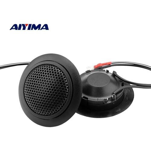 AIYIMA 2Pcs 2Pcs Tweeter Aduio Car Speaker Horn 25 Core 4 Ohm 15W Treble Sound Speaker Driver Silk Membrane DIY Loudspeaker