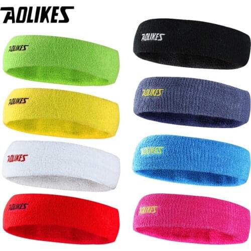 AOLIKES 1PC Yoga Cotton Sweat Headband For Men Sweatband women Yoga Hair Bands Head Sweat Bands Sports Safety