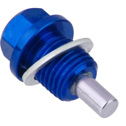 2 Pieces M14X1.5 Engine Oil Pan/Transmission Drain Plug Blue & Red