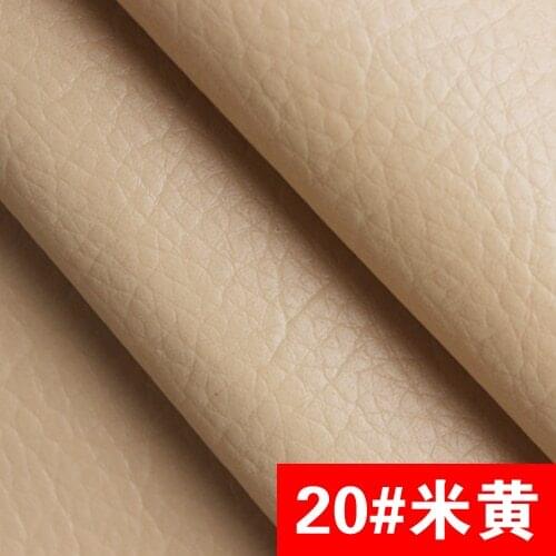 20# beige color High Quality Giant Pebble PU Leather fabric like leechee for DIY sofa table shoes bags bed (1 meter)