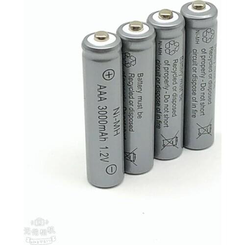 4/5/6/11/12pcs/lot 3000mAh Ni-MH AAA Battery NI-MH 1.2V Neutral AAA rechargeable battery batteries Free shipping
