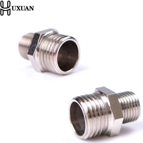 2pcs Airbrush Hose Adaptor Fitting 1/4" Male to 1/8" Male Connector for Mini Air Compressor