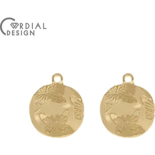 Cordial Design 100Pcs 18*22MM Earring Accessories/Charms/Coin Shape/Hand Made/Pendant/Jewelry Findings & Components/DIY Making