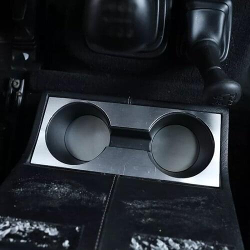 ST Alloy Car Console Water Cup Holder Decorative Frame,Water Coaster Sequin,For Land Rover Defender 2004-2018 Interior Accessory