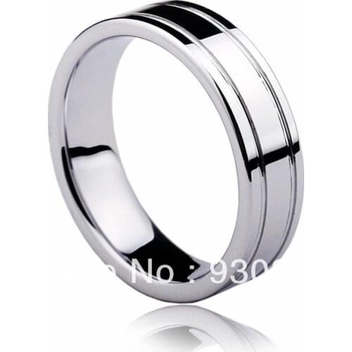 Free Shipping and Free Engrave Customize white tungsten ring Jewelry wedding bands for man