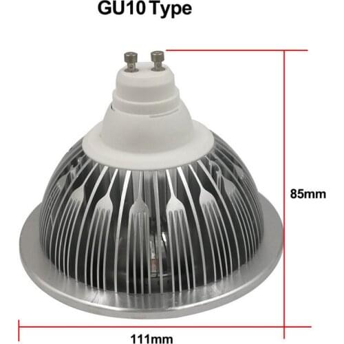 Free shipping super brightness AR111 cob 7W 9w lamp 12W G53 12V LED input voltage 85-265V led bulb led spotlight alumin GU10