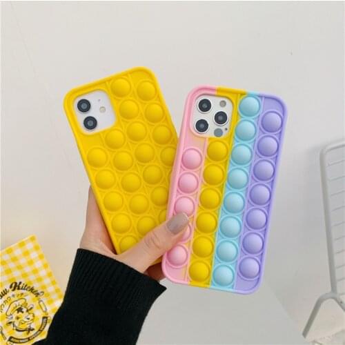 Reliver Stress Colourful Case for iPhone 6S 6+ 7 8 Plus 7+ 8 + X/Xs XR 11 11pro 12mini 12 11 Pro Max Xs Max XS MAX Phone Cover