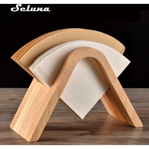 Hand Drip Coffee Filter Paper Holder Storage Rack V60 Decorative Cone Coffee Filter Container Countertop Dispenser Display Stand