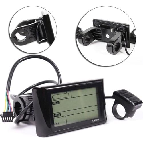 Electric Bicycle LCD Display Meter Control Panel 24-48V Bike Speedometer Odometer Bicycle Computer for eBike Cycling Bicycle