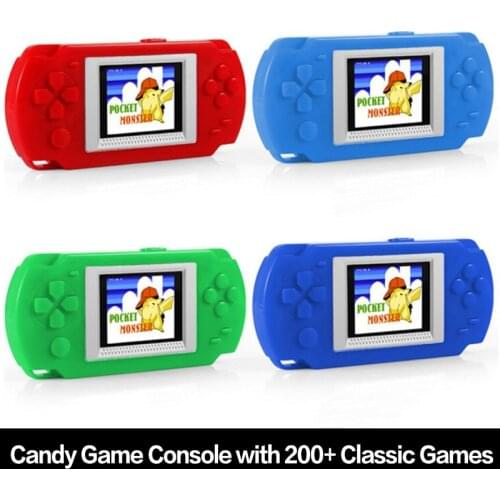 Candy Game Console with 200+ Classic Games FC NES Pocket Pad Hand-held Game System for Children Kids Boy Girl