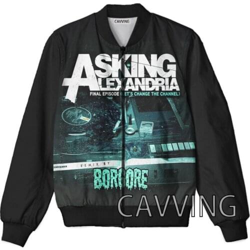 CAVVING 3D Printed Asking Alexandria Zipper Bomber Jackets Men Overcoat Mens Coat Zip Up Jackets for Women/Men Z01