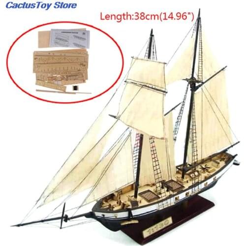 New 1:130 Sailing DIY Ship Assembly Model Classical Wooden Boat Decoration Wood
