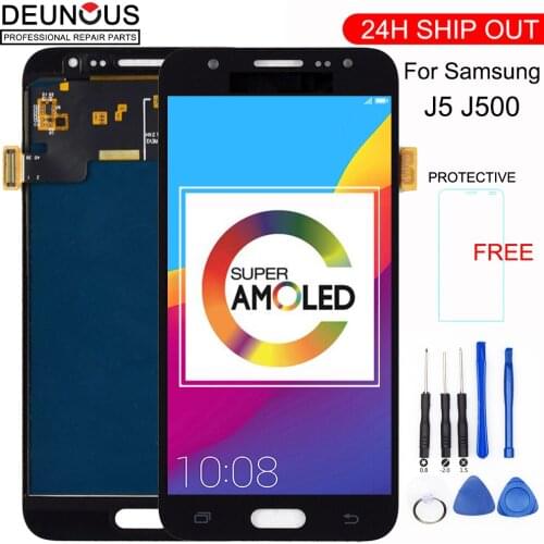 New 5'' AMOLED LCD for SAMSUNG Galaxy J5 2015 J500 LCD Display J500H J500FN J500F J500M SM-J500F Touch Screen Digitizer