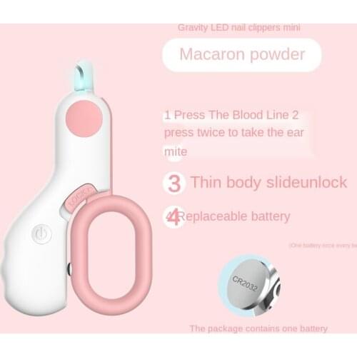 Cat Nail Scissors Pet Scissors Novice LED Lights Illuminated Bloodline Cat Cat Rabbit Cat Claw Nail Clipper Artifact Pet Cat