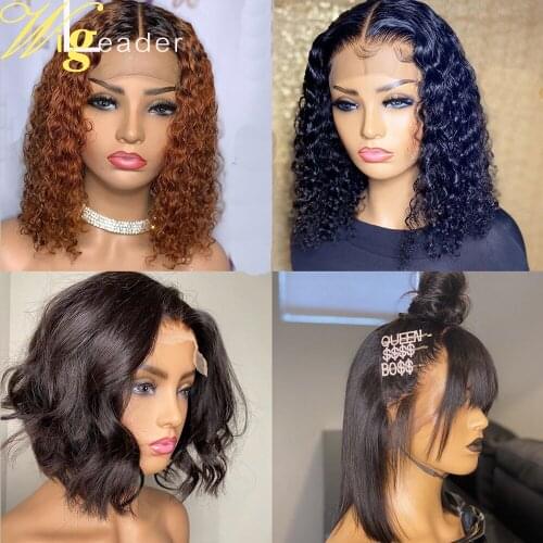 Wigleader 180% Remy Human Hair Lace Front Wigs Preplucked 1b/30 Ombre Curly Lace Frontal Wigs Glueless Lace Wigs with baby hair