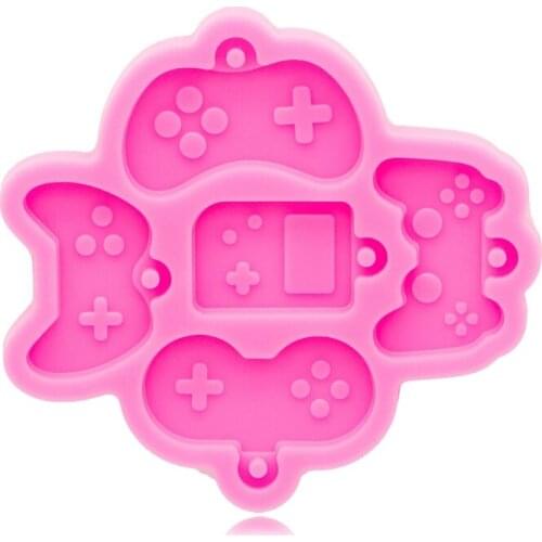 Game Handle Keychain Silicone Mold with Hole Keyring Pendant Handmade Mold for Valentines Day Gift Jewelry Making