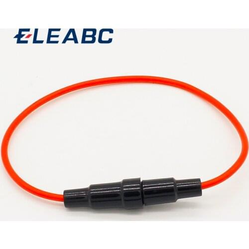 10pcs 5*20mm Glass fuse holder Screw Type 5X20mm with 22 AWG Wire Cable 250V Glass fuse tube fuse casing