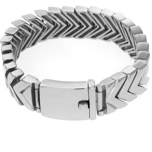Heavy Bangle Mens Curb Link Bracelet Stainless Steel Punk Biker Cool Jewelry Bracelet Bangle Wristband for Man