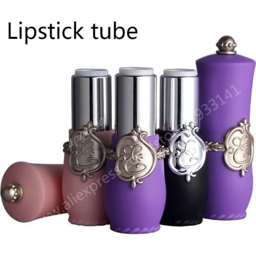 500pcs/lot Lipstick tube, Korean aesthetic court style, pink black high-grade texture of the empty lipstick tube 12.1 caliber