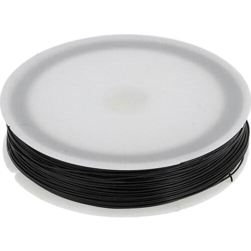 40m Length 0.5mm Diameter Iron Wire Thin Iron Line For DIY Models Makings & Bindings Black