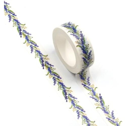 10pcs/set 15MM*10M Purple Follwers Designs Wide Washi Tape Scrapbooking Japanese Album DIY Decorative Paper Tape