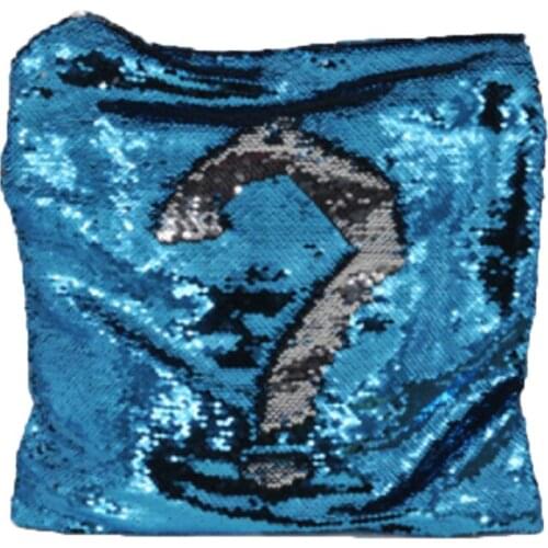 10pcs sublimation Magic Blue& Sliver Sequin Cushion Cover blank heat press transfer pillow cover Shining Pillow case