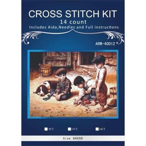 11/16/18/28 Needlework,DIY DMC 14CT Cross stitch,Set For Embroidery kits,Lake river Counted Cross-Stitching PLAYER